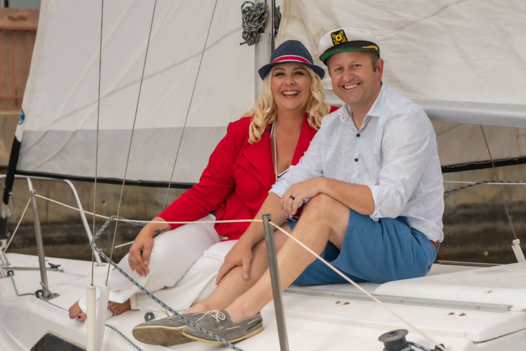 Josh and Julie on boat