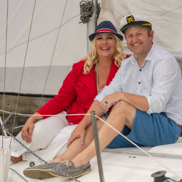 Josh and Julie on boat